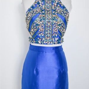 Rachel Allan Royal Blue Evening Two-Piece Prom/Homecoming Dress